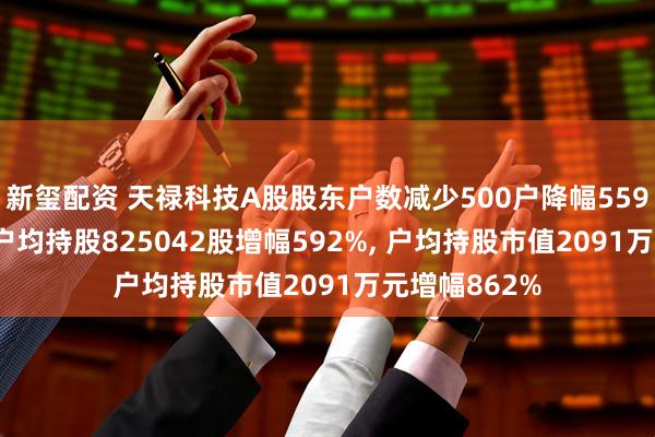 新玺配资 天禄科技A股股东户数减少500户降幅559%, 流通A股户均持股825042股增幅592%, 户均持股市值2091万元增幅862%